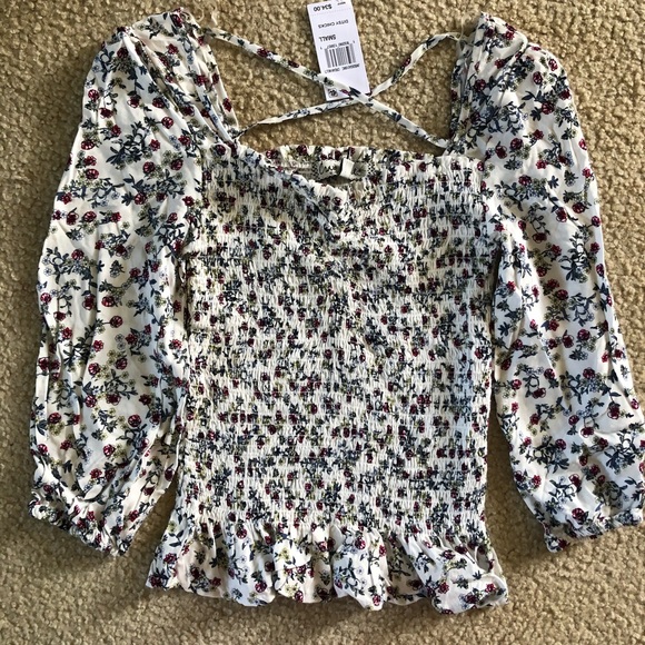Macy’s shirt and peplum top - Picture 2 of 3